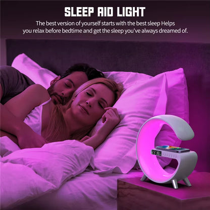 G-Shape Lamp with Speaker, Clock and Charger