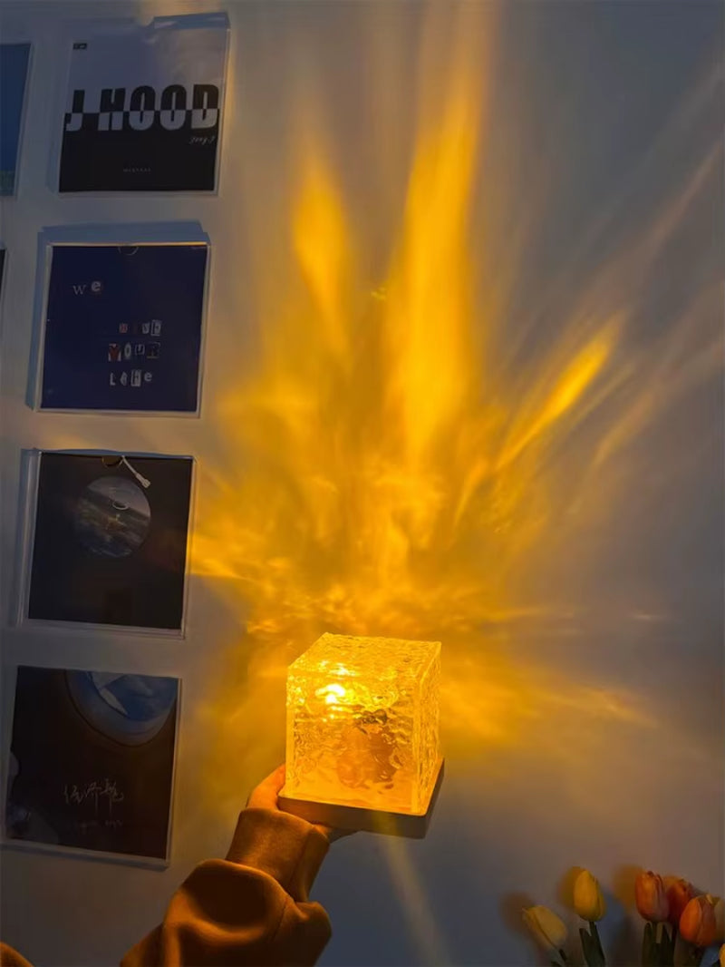 Dynamic Rotating Water Ripple Projector