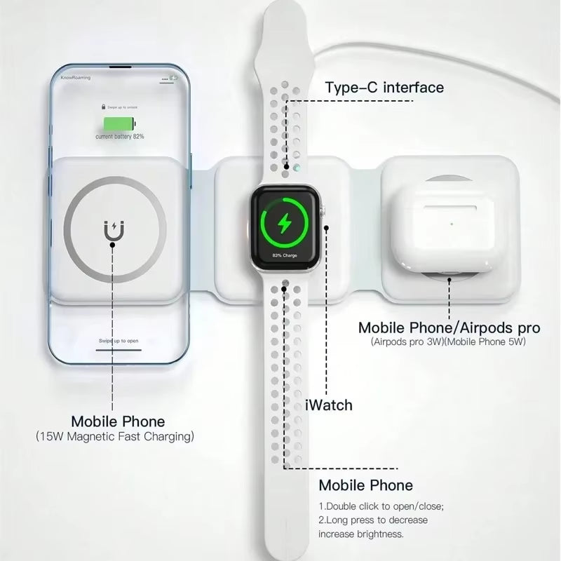 3-in-1 Foldable Magnetic Wireless Chargers