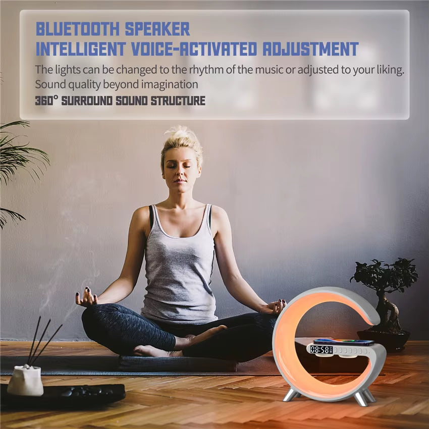 G-Shape Lamp with Speaker, Clock and Charger