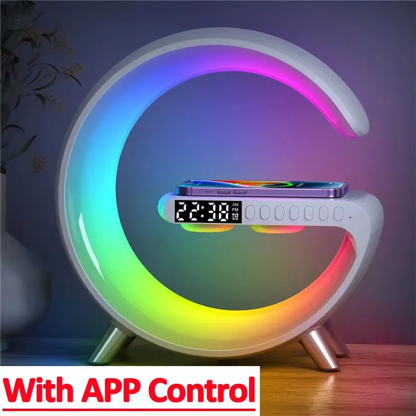G-Shape Lamp with Speaker, Clock and Charger