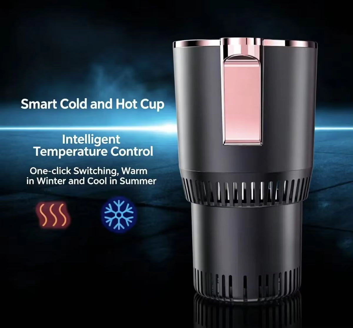 Smart Digital Car Cup Holder Cooler & Heater