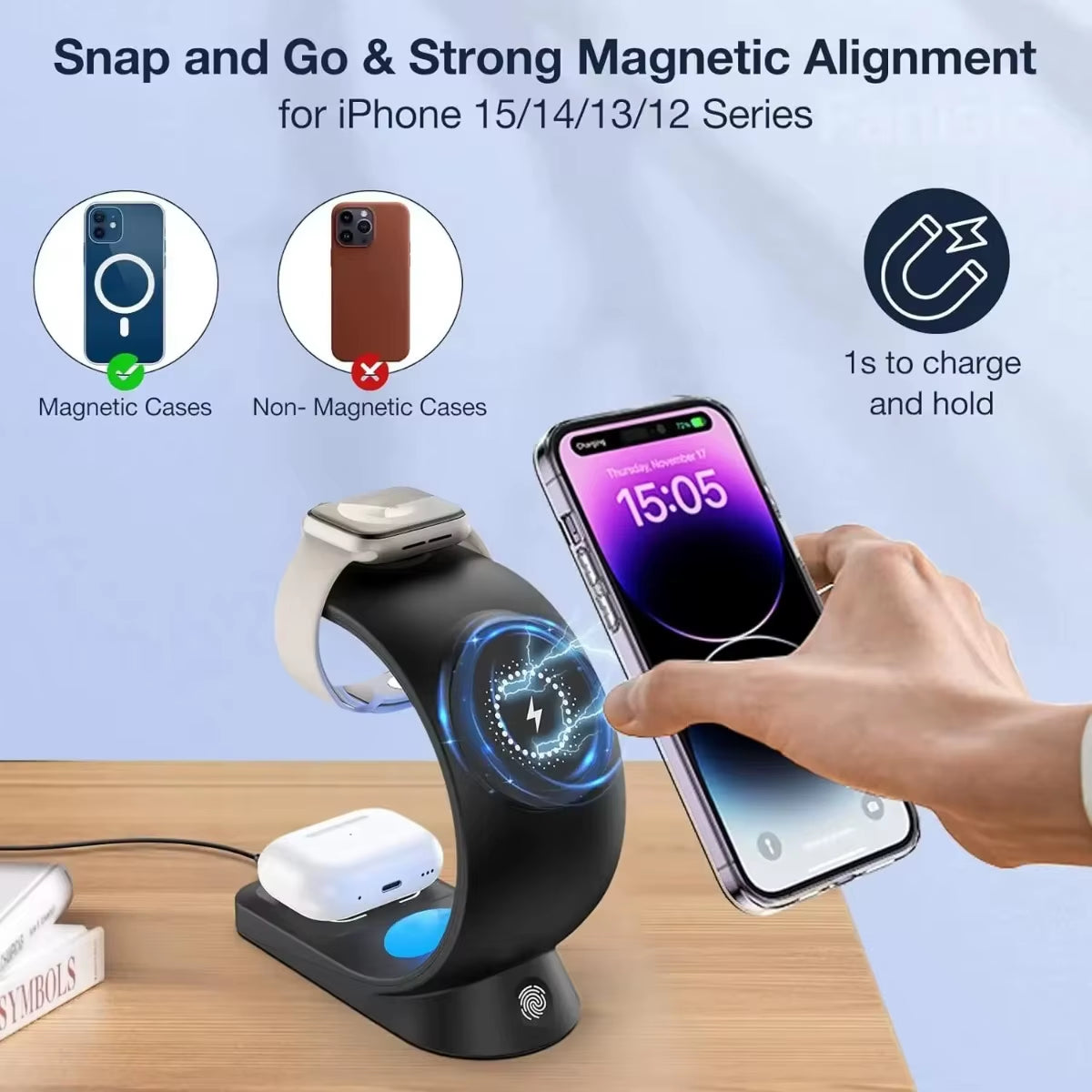 4 In 1 Magnetic Wireless Charger
