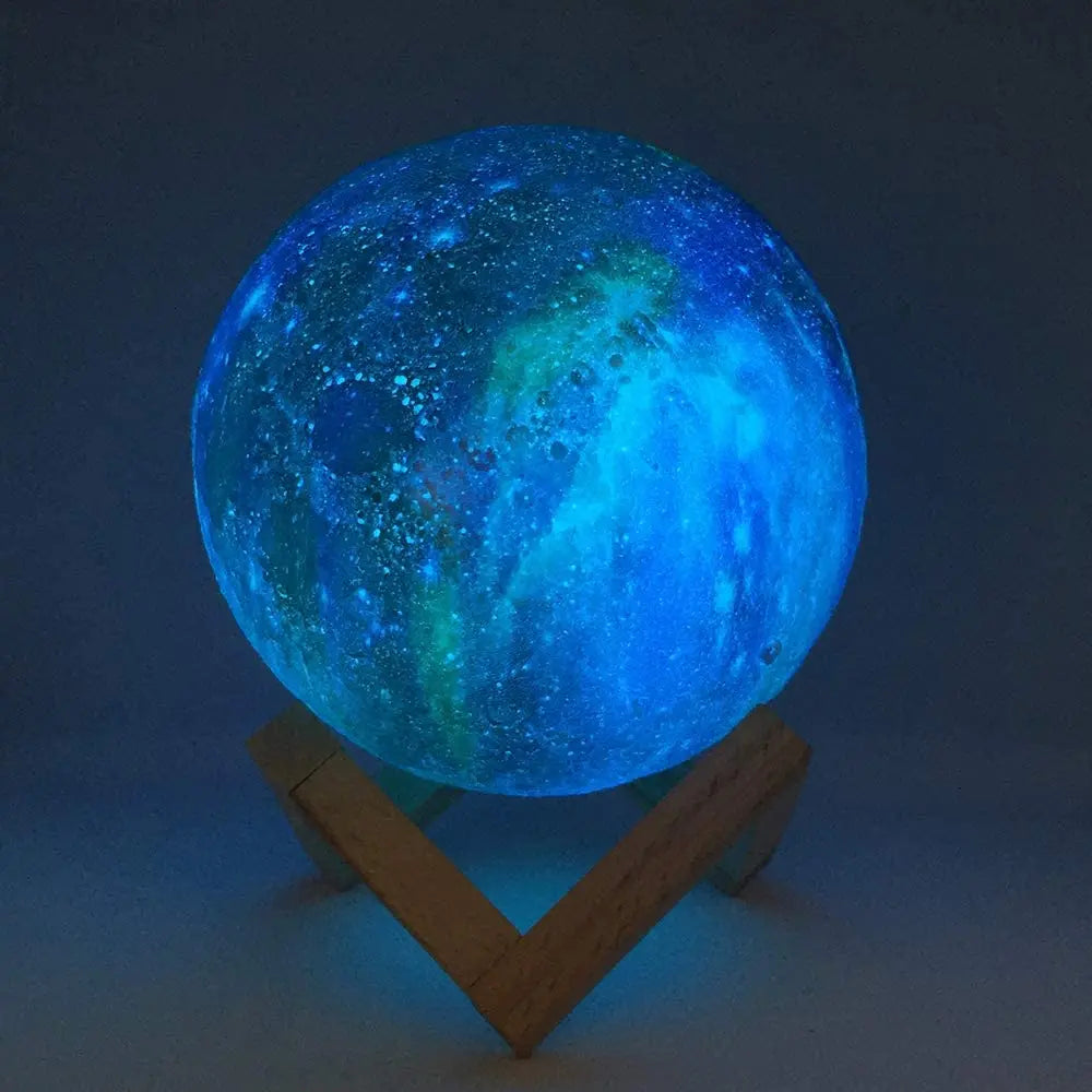 3D Galaxy Moon Lamp