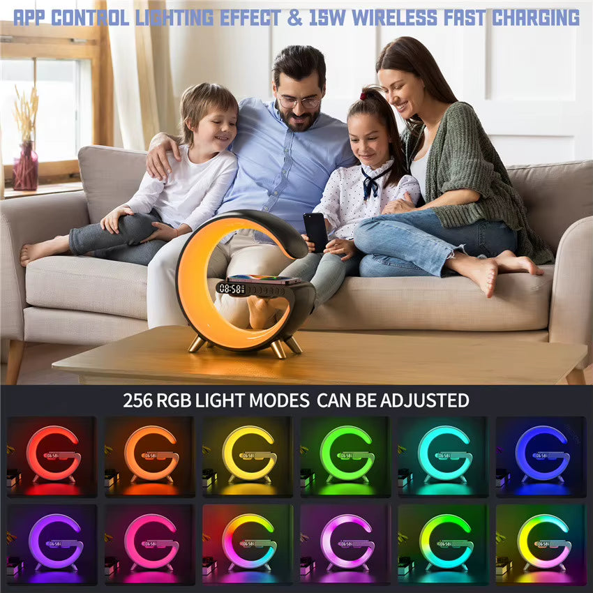 G-Shape Lamp with Speaker, Clock and Charger